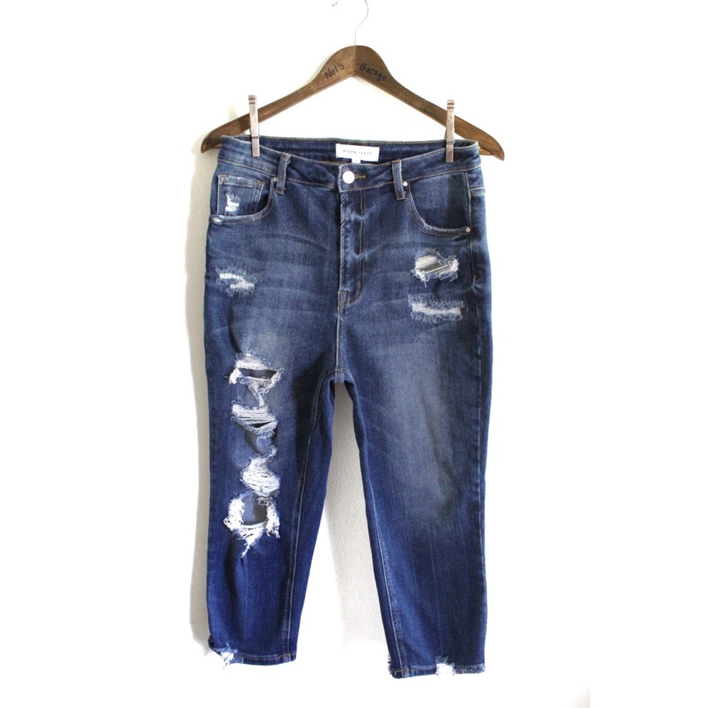 Risen Highly Distressed Cropped Jeans 13 / 31 Preowned